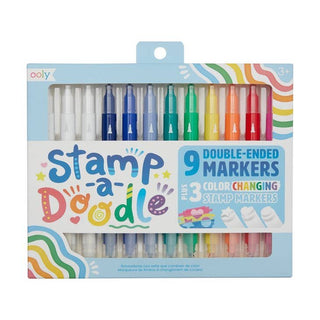 Ooly Stamp-A-Doodle Double-Ended Markers - Set of 12, Ooly, Art Supplies, Arts & Crafts, Color Changing, EB Boys, EB Girls, Ooly, Ooly Markers, Ooly Stamp-A-Doodle Double-Ended Markers, Stamp