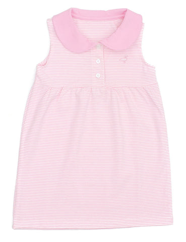 Properly Tied LD Jackson Stripe Dress in Light Pink Stripe, Properly Tied, cf-size-3t, cf-size-5, cf-type-dress, cf-vendor-properly-tied, Jackson, Jackson Stripe Dress, Light Pink Stripe, Lit