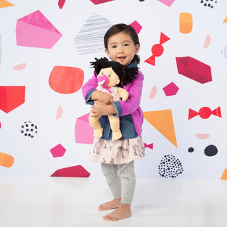 Manhattan Toy Co Baby Stella Peach Doll with Black Hair, Manhattan Toy Co, Baby Doll, Baby Stella, Baby Stella Peach Doll with Black Hair, cf-type-dolls, cf-vendor-manhattan-toy-co, Doll, Man