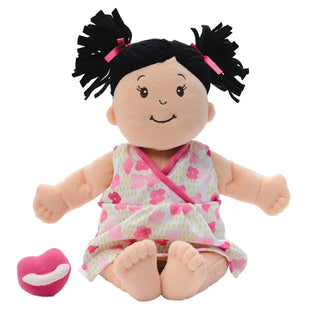 Manhattan Toy Co Baby Stella Peach Doll with Black Hair, Manhattan Toy Co, Baby Doll, Baby Stella, Baby Stella Peach Doll with Black Hair, cf-type-dolls, cf-vendor-manhattan-toy-co, Doll, Man