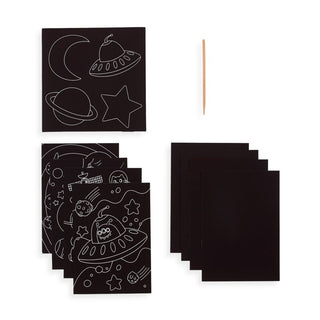 Ooly Scratch and Scribble Art Kit - Space Explorer, Ooly, Art Supplies, Arts & Crafts, cf-type-toy, cf-vendor-ooly, EB Boys, Ooly, Ooly Large Scratch and Scribble Art Kit, Ooly Large Space Sc