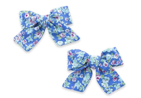 Baby Bling Big Cotton Bow Clip Set-Azure Blossom, Baby Bling, Azure Blossom, Baby bling, Baby Bling Azure Blue Big Cotton Bow Clip Set, Baby Bling Big Cotton Bow Clip Set, Baby Bling Big Cott