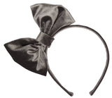 Blair Velvet Bow Headband - Black or Gray, iloveplum, Blair Velvet Bow Headband, cf-size-gray, cf-type-headband, cf-vendor-iloveplum, i love plum, i love plum headband, iloveplum, iloveplum B