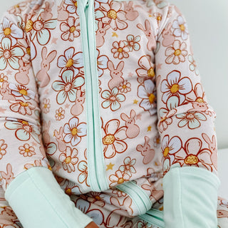 Dream Big Little Co Bunny BloomZzz Dream Romper, Dream Big Little Co, Bamboo Pajamas, Bunny BloomZzz, cf-size-18-24-months, cf-size-3-6-months, cf-size-6-12-months, cf-type-pajamas, cf-vendor