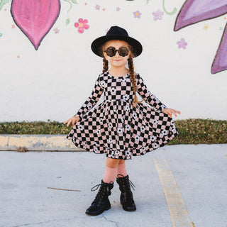 Dream Big Little Co Retro Daisy Checks Dream Ruffle Dress, Dream Big Little Co, DBLC, Dream Big Little Co, Dream Big Little Co Dream Ruffle Dress, Dress, Dresses, Retro Daisy Checks, Dresses 