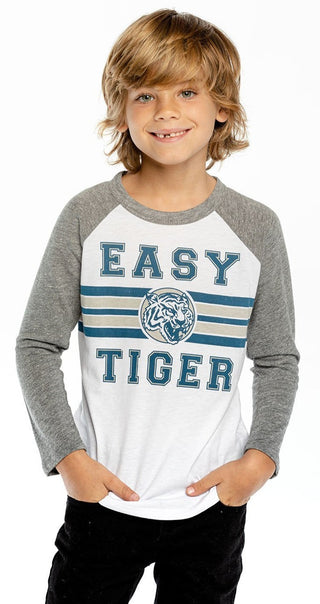 Chaser Easy Tiger L/S Raglan Tee, Chaser, Boys Clothing, cf-size-4, cf-size-5, cf-size-6, cf-size-8, cf-type-tee, cf-vendor-chaser, Chaser, Chaser Easy Tiger, Chaser Easy Tiger L/S Raglan Tee