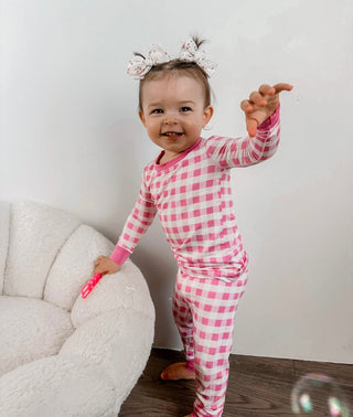 Dream Big Little Co Pinknic Gingham L/S Dream Set, Dream Big Little Co, cf-size-3t, cf-size-4t, cf-type-pajamas, cf-vendor-dream-big-little-co, DBLC, Dream Big Little Co, Dream Big Little Co 