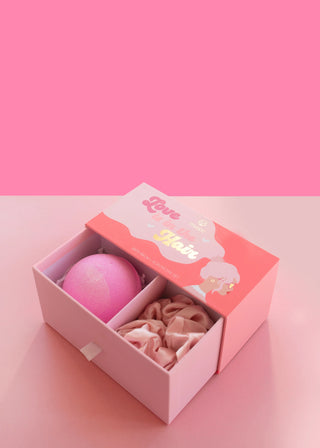 Musee Love Is In The Hair Bath Balm + Scrunchies Set, Musee, Bath Balm, Bath Bomb, cf-type-bath-bomb, cf-vendor-musee, Ethically sourced, Love Is In The Hair, Made in the USA, Musee, Musee Ba