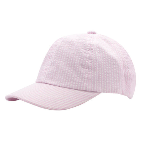 Pink Seersucker Ball Cap, Wee Ones, Ball Cap, cf-size-12-24-months, cf-size-2t-4t, cf-type-baby-hat, cf-vendor-wee-ones, Girls Hat, Seersucker Ball Cap, Seersucker Hat, Sun Hat, sunhat, Wee O