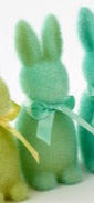 One Hundred 80 Degrees Small Flocked Button Nose Bunny, One Hundred 80 Degrees, Bunny, cf-vendor-one-hundred-80-degrees, Easter, Easter Basket Ideas, Easter Bunny, Flocked Bunny, One Hundred 