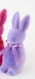 One Hundred 80 Degrees Small Flocked Button Nose Bunny, One Hundred 80 Degrees, Bunny, cf-vendor-one-hundred-80-degrees, Easter, Easter Basket Ideas, Easter Bunny, Flocked Bunny, One Hundred 