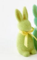 One Hundred 80 Degrees Small Flocked Button Nose Bunny, One Hundred 80 Degrees, Bunny, cf-vendor-one-hundred-80-degrees, Easter, Easter Basket Ideas, Easter Bunny, Flocked Bunny, One Hundred 
