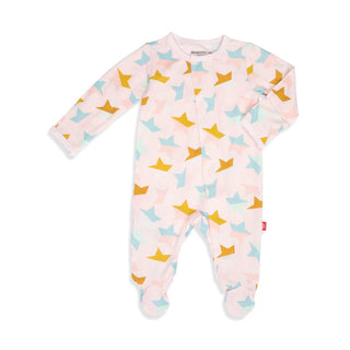 Magnetic Me Starstruck Pink Modal Magnetic Footie, Magnificent Baby, Baby Shower, Baby Shower Gift, cf-size-3-6-months, cf-size-6-9-months, cf-type-footie, cf-vendor-magnificent-baby, Gift fo