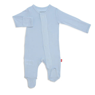 Magnetic Me Baby Blue Solid Modal Magnetic Footie, Magnificent Baby, Baby Blue, cf-size-0-3-months, cf-size-3-6-months, cf-size-newborn, cf-size-preemie, cf-type-footie, cf-vendor-magnificent