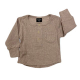 Little Bipsy Taupe Ribbed Top, Little Bipsy Collection, Cyber Monday, Els PW 8258, End of Year, End of Year Sale, JAN23, Little Bipsy, Little Bipsy Collection, Little Bipsy Ribbed Top, Little