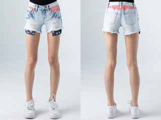 Ceros Girls Stars & Stripes Fray Hem Shorts, Ceros, 4th of July, Ceros Denim Shorts, Ceros Fray Hem Shorts, Ceros Girls, Ceros Girls Fray Hem Shorts, Ceros Jeans Kids, Ceros Kids, cf-size-14,