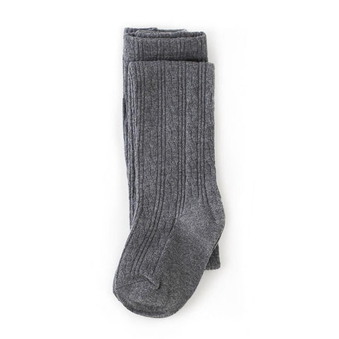 Little Stocking Co Cable Knit Tights - Charcoal Grey, Little Stocking Co, Cable Knit Tights, cf-size-0-6-months, cf-size-1-2y, cf-size-6-12-months, cf-type-tights, cf-vendor-little-stocking-c