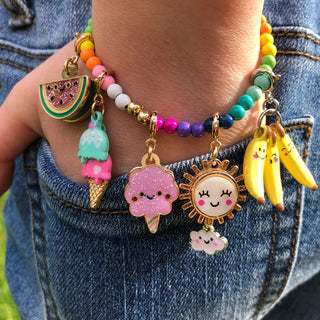 Charm It! 4mm Rainbow Stretch Bead Bracelet, Charm It!, Bracelet, cf-type-bracelets, cf-vendor-charm-it, Charm Bracelet, Charm It!, Charm It! Bracelet, High Intencity, Stocking Stuffer, Stock