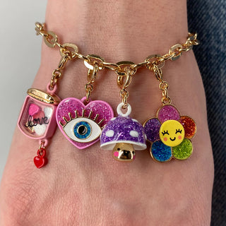 Charm It! Gold Glitter Mushroom Charm, Charm It!, cf-type-charms-&-pendants, cf-vendor-charm-it, Charm Bracelet, Charm It Charms, Charm It!, Charms, High Intencity, Mushroom, Charms & Pendant
