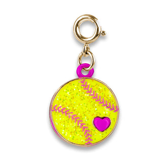 Charm It! Gold Glitter Softball Ball Charm, Charm It!, cf-type-charms-&-pendants, cf-vendor-charm-it, Charm Bracelet, Charm It Charms, Charm It!, Charms, High Intencity, Softball, Charms & Pe