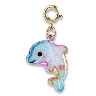 Charm It! Gold Glitter Tie-Dye Dolphin Charm, Charm It!, Charm Bracelet, Charm It Charms, Charm It!, Charms, Dolphin, High Intencity, Charms & Pendants - Basically Bows & Bowties