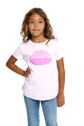 Chaser Ciao Bella S/S Pink Tee, Chaser, Chaser, Chaser Ciao Bella, Chaser Ciao Bella S/S Pink Tee, Chaser Kids, Chaser Lips Tee, Chaser S/S Tee, Chaser Short Sleeve Tee, JAN23, Lips, S/S Tee,