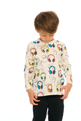 Chaser Earphones L/S Tee, Chaser, Boys Clothing, Car, Cars, cf-size-7, cf-type-shirts-&-tops, cf-vendor-chaser, Chaser, Chaser Brand, Chaser Kids, Chaser Kids Tee, Chaser Long Sleeve, Chaser 