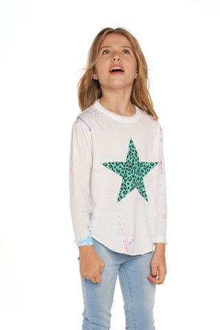 Chaser Splatter Paint Animal Heart L/S Shirttail Tee, Chaser, Chaser, Chaser Kids, Chaser L/s, Chaser L/S Tee, Chaser Long Sleeve, Chaser LS Tee, Chaser Splatter Paint Animal Heart, Chaser Sp