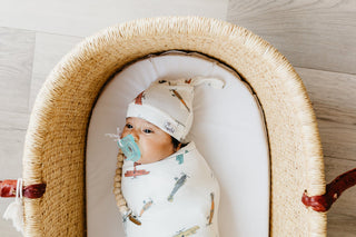 Copper Pearl Ace Top Knot Hat, Copper Pearl, Ace, All Things Holiday, Baby Hat, cf-type-hat, cf-vendor-copper-pearl, Copper Pearl Ace, Copper Pearl Hat, Copper PEarl Hats, Copper Pearl Top Kn