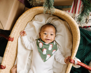 Copper Pearl Kringle Bandana Bib Set, Copper Pearl, All Things Holiday, Baby Shower, Baby Shower Gift, Bandana Bib Set, Bandana Bibs, Bandanna Bibs, Christmas Bib, Copper Pearl, Copper Pearl 