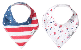 Copper Pearl Patriot Bandana Bib Set, Copper Pearl, 4th of July, American Flag Bib, Bib Set, Bibs, Copper Pearl, Copper Pearl Baby Bibs, Copper Pearl Bandanna Bibs, Copper Pearl Bib Set, Copp