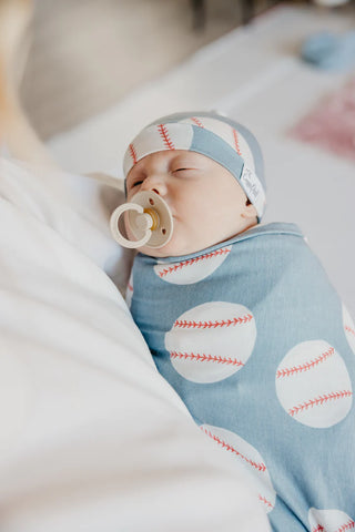 Copper Pearl Slugger Swaddle Blanket, Copper Pearl, Baseball, Baseball Baby, Baseball swaddle, cf-type-swaddling-blanket, cf-vendor-copper-pearl, Copper Pearl, Copper Pearl Slugger, Copper Pe