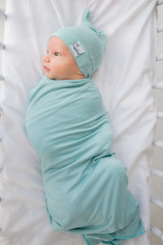 Copper Pearl Sonny Knit Swaddle Blanket, Copper Pearl, cf-type-swaddling-blanket, cf-vendor-copper-pearl, Copper Pearl, Copper Pearl Solid Blue Swaddle, Copper Pearl Solid Knit Swaddle Blanke