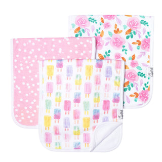 Copper Pearl Summer Premium Burp Cloth Set, Copper Pearl, Burp Cloth Set, Burp Cloths, Copper Pearl Bloom, Copper Pearl Bloom Premium Burp Cloth Set, Copper Pearl Burp Cloth Set, Copper Pearl