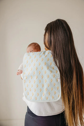 Copper Pearl Vance premium burp cloth set featuring soft, absorbent fabric with stylish patterns for baby care.