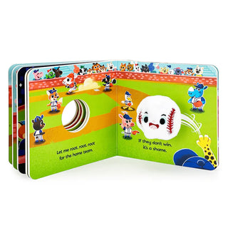 Baseball Finger Puppet Board Book, Cottage Door Press, Baseball, Baseball Book, Board Book, Book, Books, Books for Children, Children's Book, Cottage Door Press, EB Baby, EB Boy, EB Boys, EB 