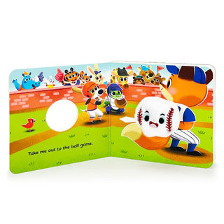 Baseball Finger Puppet Board Book, Cottage Door Press, Baseball, Baseball Book, Board Book, Book, Books, Books for Children, Children's Book, Cottage Door Press, EB Baby, EB Boy, EB Boys, EB 