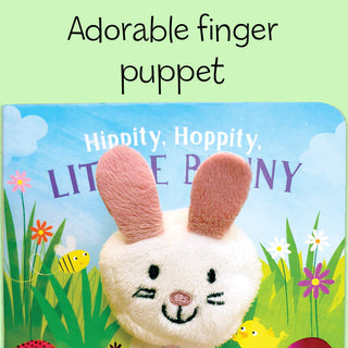 Hippity Hoppity Little Bunny Puppet Board Book, Cottage Door Press, Board Book, Cottage Door Press, Easter, EB Baby, EB Boy, EB Boys, EB Girls, Finger Puppet Book, Hippity Hoppity Little Bunn