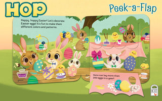 Hop Peek A Flap Board Book, Cottage Door Press, Board Book, Cottage Door Press, Easter, EB Baby, EB Boy, EB Boys, EB Girls, Hop Peek A Flap Board Book, Peek A Flap Book, Print Books - Basical