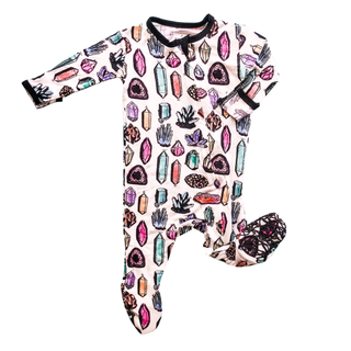 Peregrine Kidswear Crystals Footie, Peregrine Kidswear, Bamboo Footie, CM22, Els PW 5060, Footed Sleeper, Footie, Peregrine, Peregrine Footed Sleeper, Peregrine Footie, Peregrine Kidswear, Pe