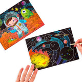 Ooly Scratch and Scribble Art Kit - Space Explorer, Ooly, Art Supplies, Arts & Crafts, cf-type-toy, cf-vendor-ooly, EB Boys, Ooly, Ooly Large Scratch and Scribble Art Kit, Ooly Large Space Sc