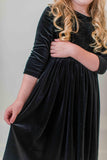 Mila & Rose Black Velvet Twirl Dress, Mila & Rose, All Things Holiday, Black Velvet, Black Velvet Twirl Dress, Christmas Dress, Mila & Rose, Mila & Rose Black Velvet, Mila & Rose Twirl Dress,