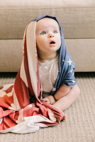 Copper Pearl Patriot Knit Swaddle Blanket, Copper Pearl, 4th of July, 4th of July Swaddle, Copper Pearl, Copper Pearl Patriot, Copper Pearl Patriot Knit Swaddle Blanket, Copper Pearl Patrioti