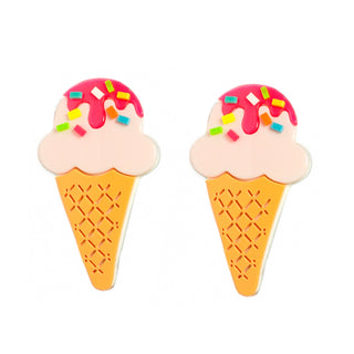Lilies & Roses Ice Cream Clip Set, Lilies & Roses, Acryliic, Ballerina Clip Set, ice cream, ice cream cone, Lilie & Roses, Lilies and Roses, Lillie & Roses, Lillie and Roses, Princess, Tween,