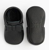 Freshly Picked First Pair Soft Sole Bow Moccasins - Carbon, Freshly Picked, Bow Moc, Bow Moccasins, Cyber Monday, Freshly Picked, Freshly Picked Black, Freshly Picked Bow Moccasins, Freshly P