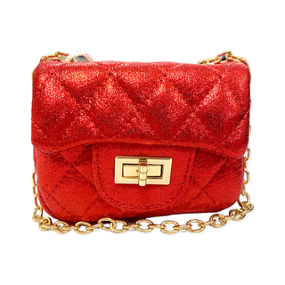 Dear Ellie Mini Metallic Handbag - Red, Dear Ellie, Dear Ellie, Dear Ellie Handbag, Dear Ellie Metallic Handbag, Dear Ellie Purse, Dear Ellie Red, Handbag for Little Girl, Little Girl Handbag