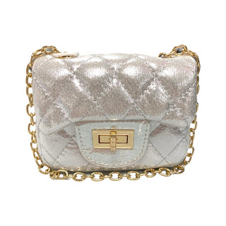 Dear Ellie Mini Metallic Handbag - Silver, Dear Ellie, cf-type-handbag, cf-vendor-dear-ellie, Dear Ellie, Dear Ellie Handbag, Dear Ellie Metallic Handbag, Dear Ellie Purse, Dear Ellie Silver,