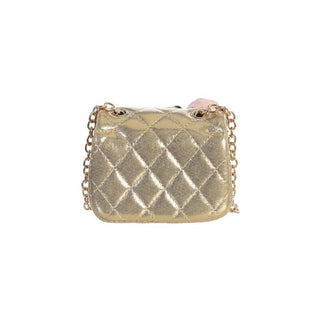 Dear Ellie Mini Metallic Handbag with Flowers - Gold, Dear Ellie, Dear Ellie, Dear Ellie Gold, Dear Ellie Handbag, Dear Ellie Mini Gold Metallic Handbag with Flowers, Dear Ellie Mini Metallic