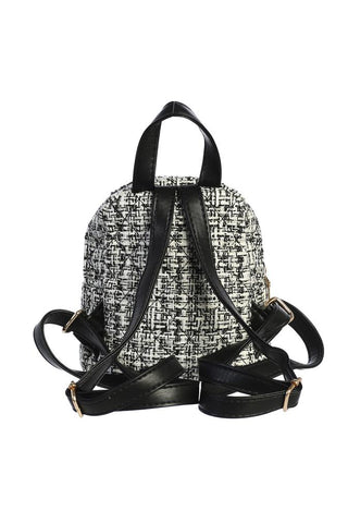 Dear Ellie Tweed Backpack with Flowers - Black, Dear Ellie, Dear Ellie, Dear Ellie Black, Dear Ellie Black Tweed Backpack with Flowers, Dear Ellie Handbag, Dear Ellie Purse, Dear Ellie Tweed 