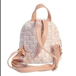 Dear Ellie Tweed Backpack with Flowers - Pink, Dear Ellie, Dear Ellie, Dear Ellie Handbag, Dear Ellie Pink Tweed Backpack with Flowers, Dear Ellie Purse, Dear Ellie Tweed Backpack with Flower